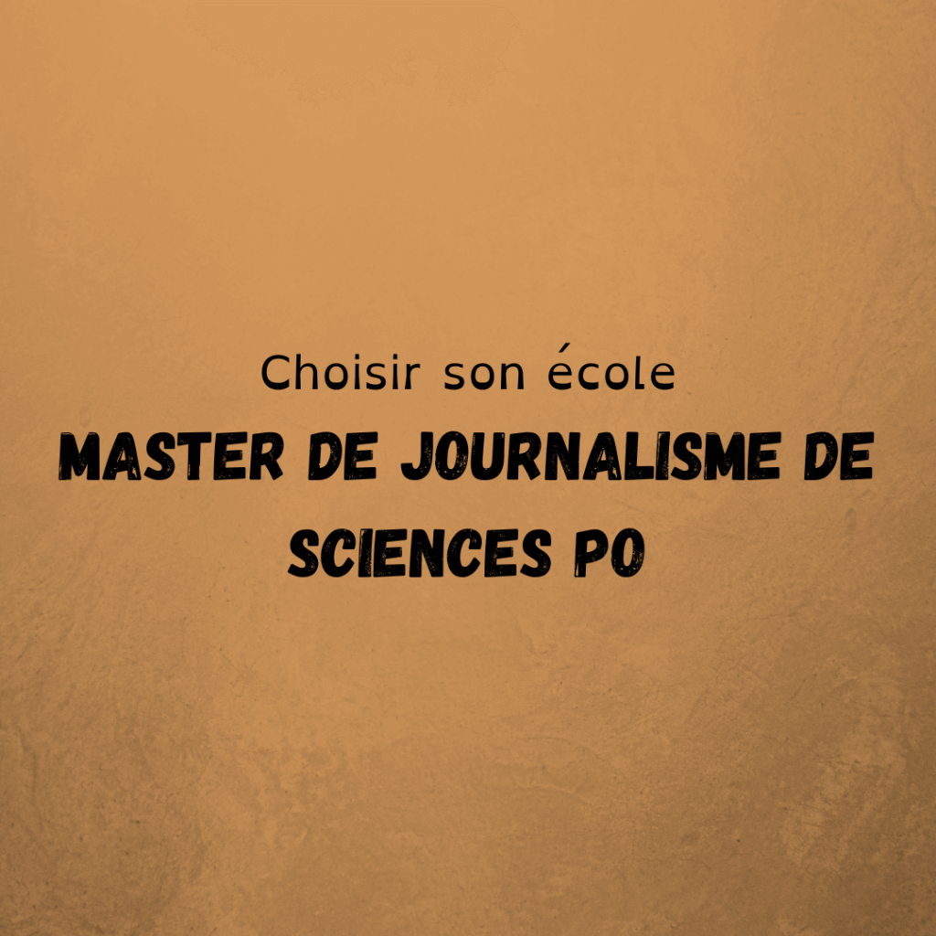 Master de journalisme de Sciences Po